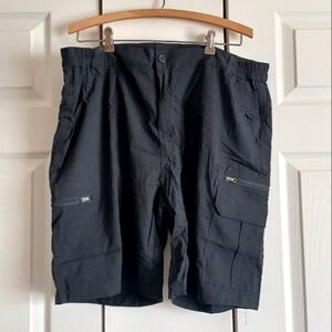 Men's 38 Black Cargo Shorts Jesse Kidden Outdoor Hiking Fishing Water Resistant